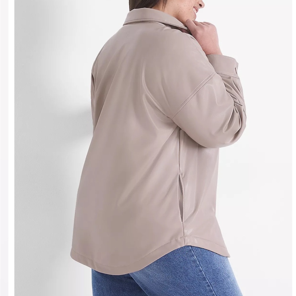 Faux Leather Shacket - image 2